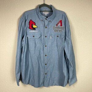 Carhartt Chambray Button Front Long Sleeve Shirt Arizona Diamondbacks Cardinals
